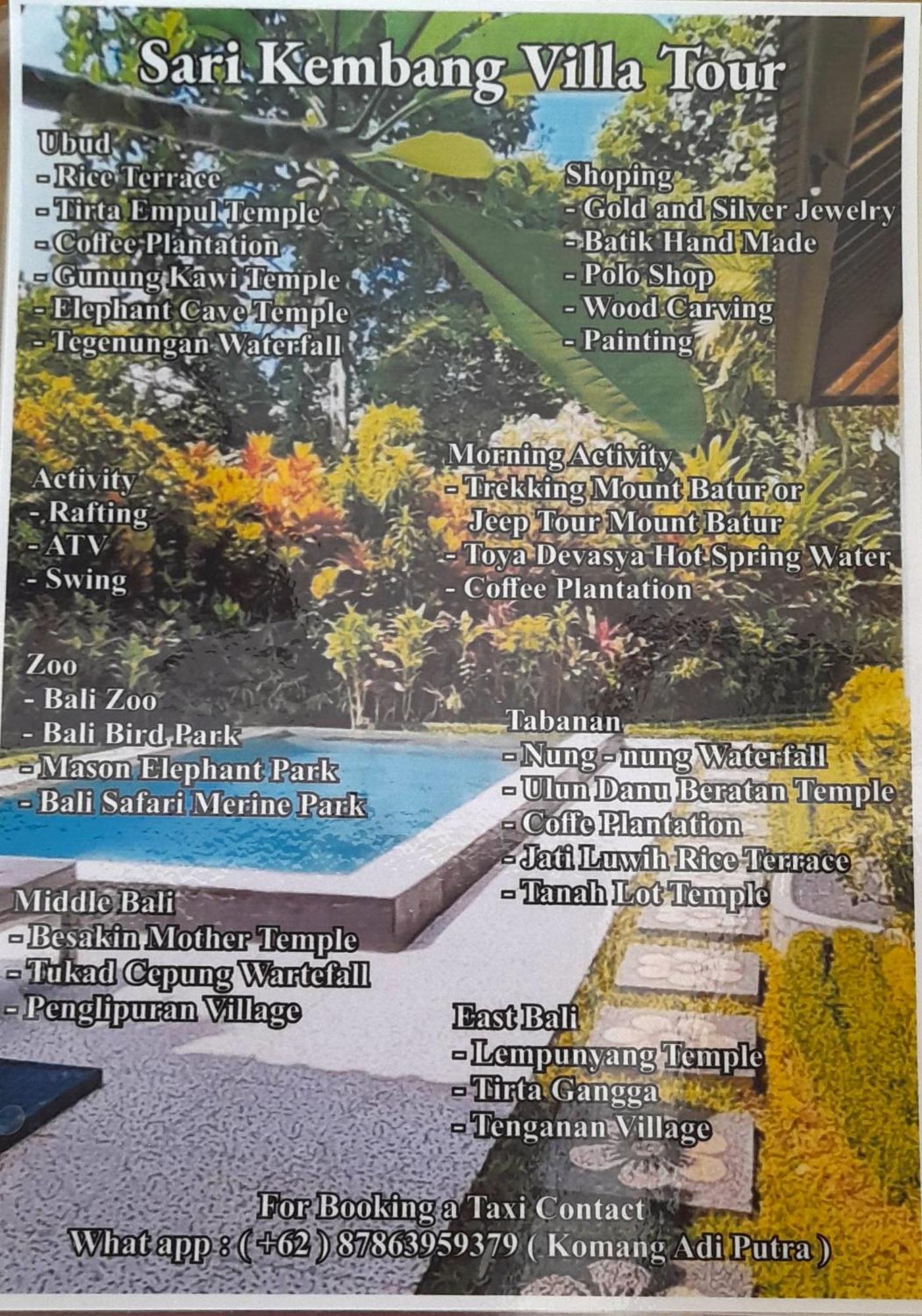 Sari Kembang Villa Ubud 1 エクステリア 写真